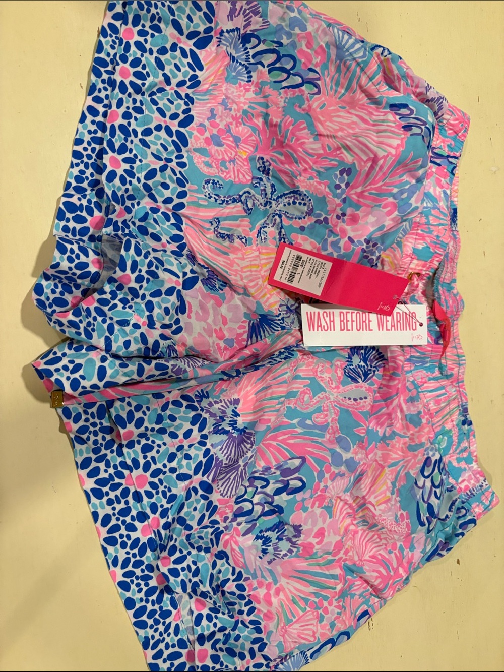 Lilly Pulitzer Multicolor Floral Print Shorts - Pink & Blue NWT large